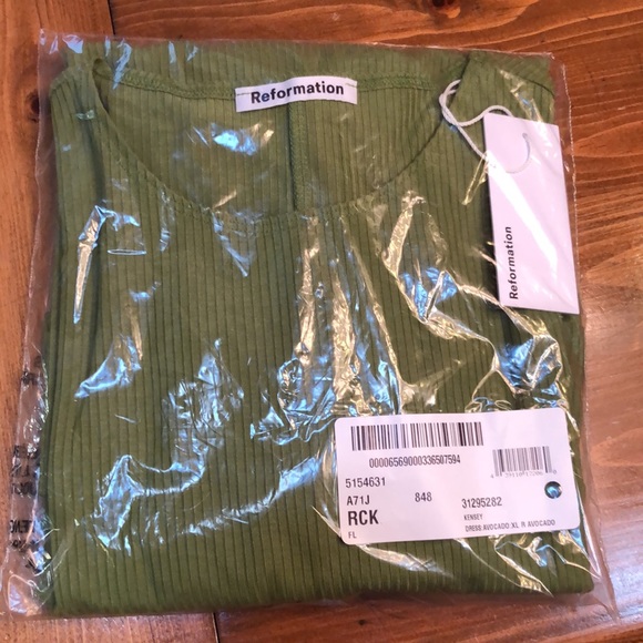 Reformation Kensy Long Sleeve Minidress, Size X-Large - Green π€© T5 - Picture 2 of 5